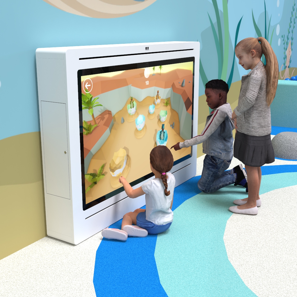 Dieses Bild zeigt eine interaktive Spielsysteme Delta 65 inch