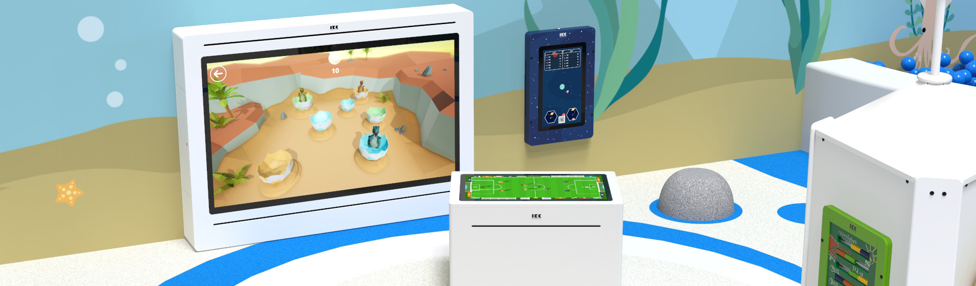On this image you can see a kids' corner with IKC software