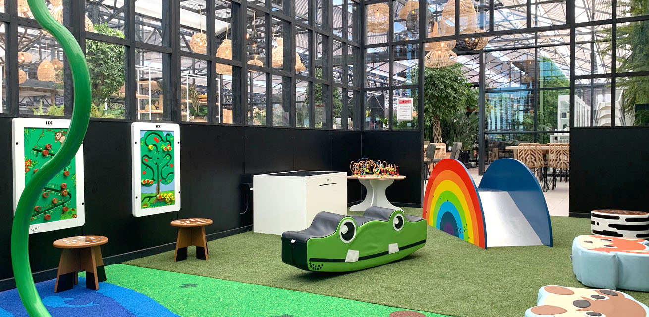 Kinderhoek als onderdeel van een tuincentrum Kinderhoek als onderdeel van een tuincentrum