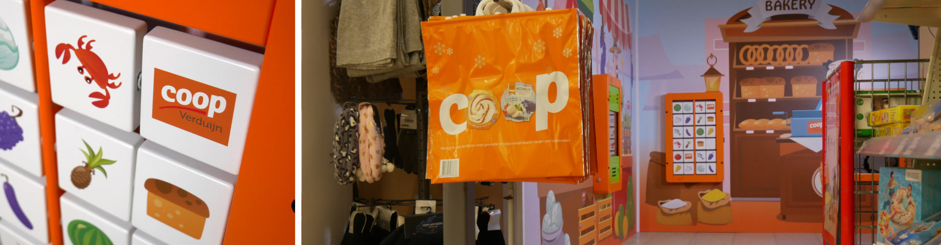 Kinderhoek in de supermarkt Kinderhoek in de supermarkt