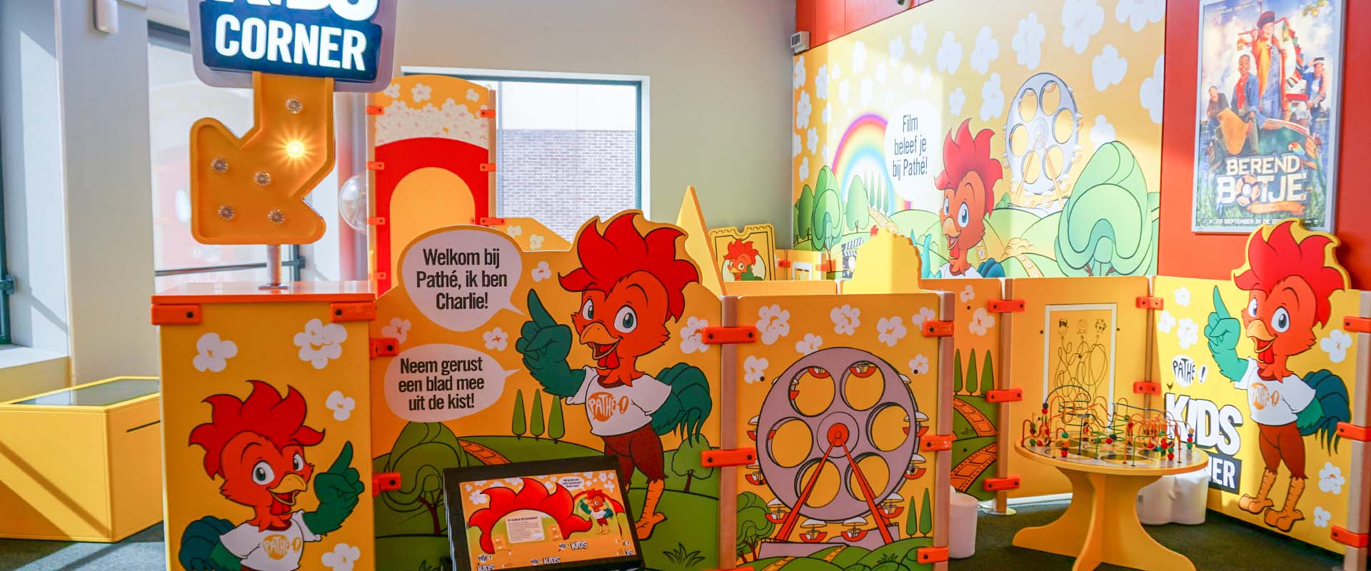 Eine maßgeschneiderte Spielecke im kinderfreundlichen Kino Pathé in Helmond