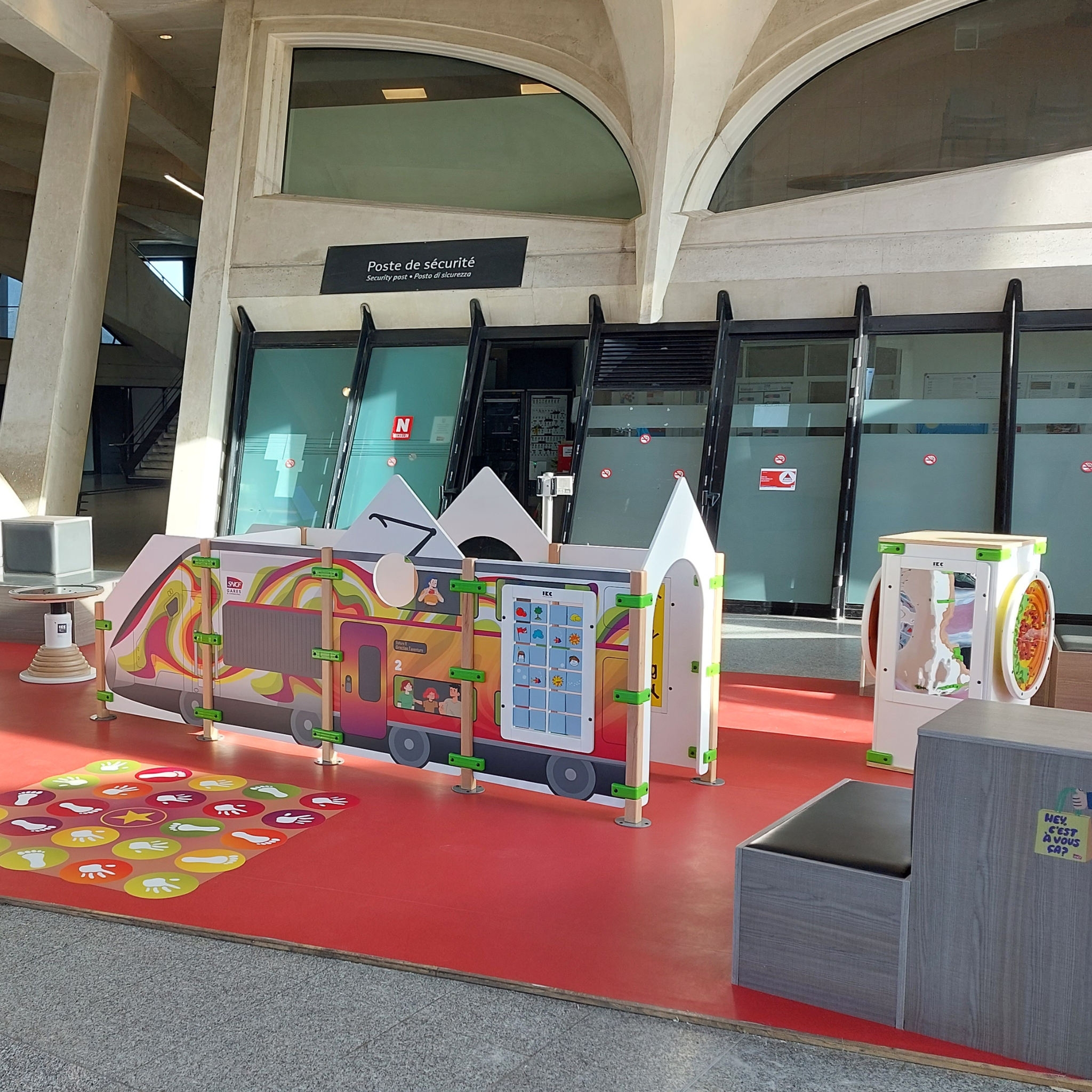 Kids Corner in Train Station Lyon Saint Exupéry