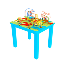 Kindertafel voor in een kinderhoek of wachtruimte met kralen voor het stimuleren van de fijne motoriek | IKC speelsystemen
